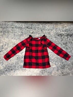 Girls size 5 Buffalo plaid long sleeved top